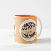 かわいい砂漠雨蛙の漫画イラストレーション ツートーンマグカップ (正面右)