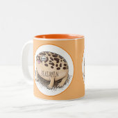 かわいい砂漠雨蛙の漫画イラストレーション ツートーンマグカップ (正面左)