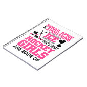 かわいい砂糖とスパイスアイスホッケーガール ノートブック (左側)