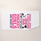 かわいい砂糖とスパイスガールアイスアイスホッケー バスタオル (バスタオル)