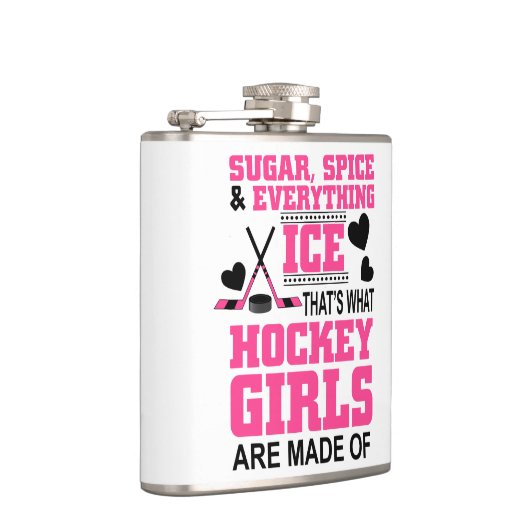 かわいい砂糖とスパイスガールアイスアイスホッケー フラスク (右)