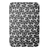 かわいい砂糖のスカル模様 バスマット (正面縦)