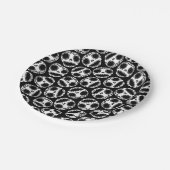 かわいい砂糖のスカル模様 ペーパープレート (アングル)