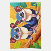 かわいい砂糖グライダー キッチンタオル (縦)