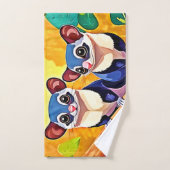 かわいい砂糖グライダー バスタオルセット (ハンドタオル)