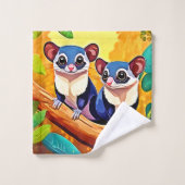 かわいい砂糖グライダー バスタオルセット (ウォッシュタオル)