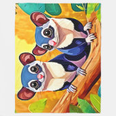 かわいい砂糖グライダー フリースブランケット (正面)