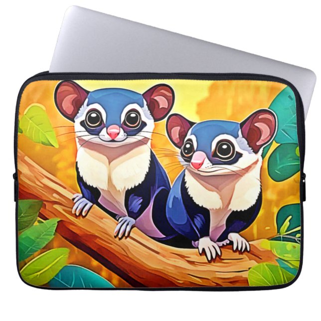 かわいい砂糖グライダー ラップトップスリーブ (正面)