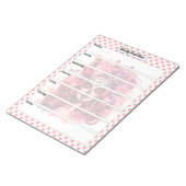 かわいい砂糖スカルウィークリーメニュー ノートパッド (アングル)