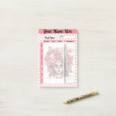 かわいい砂糖スカルウィークリー食事プラン ポストイット (デスク上)