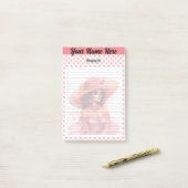 かわいい砂糖スカルショッピングリスト ポストイット (デスク上)