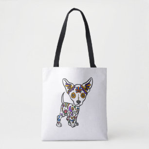 かわいい砂糖スカルチワワ トートバッグ