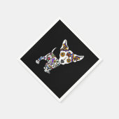 かわいい砂糖スカルチワ スタンダードカクテルナプキン (角)