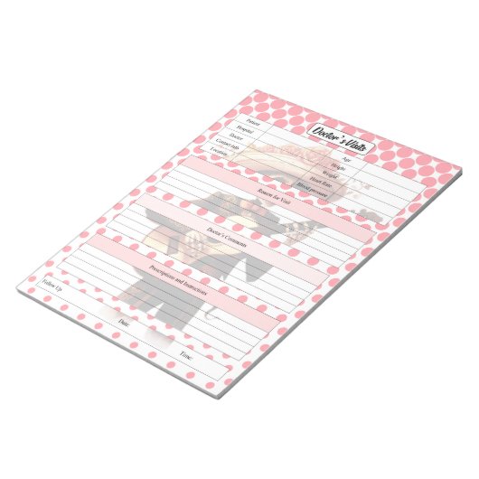 かわいい砂糖スカルドクターの訪問 ノートパッド (アングル)