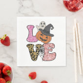 かわいい砂糖スカルドッグロットワイラースカルハロウィーン スタンダードランチョンナプキン (インサイチュ)