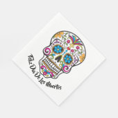 かわいい砂糖スカルハッピーデイ・オブ・ザ・デッド スタンダードランチョンナプキン (角)