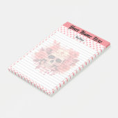 かわいい砂糖スカルフードノート ポストイット (アングル)