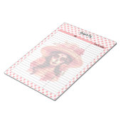 かわいい砂糖スカルレシピページ ノートパッド (アングル)