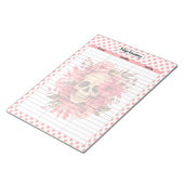 かわいい砂糖スカル冷蔵庫在庫 ノートパッド (アングル)