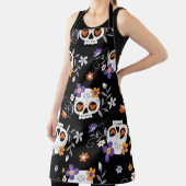 かわいい砂糖スカル手描き エプロン (インサイチュ)