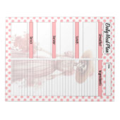 かわいい砂糖スカル毎日の食事プラン ノートパッド (正面)