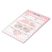 かわいい砂糖スカル病状ノート ノートパッド (アングル)