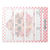 かわいい砂糖スカル病状ノート ノートパッド (正面)