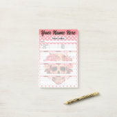 かわいい砂糖スカル病状ノート ポストイット (デスク上)