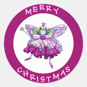 かわいい砂糖梅の宝石のクリスマスステッカー ラウンドシール