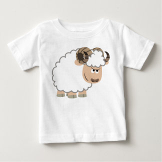 かわいい確信した漫画のラムのベビーのTシャツ ベビーTシャツ