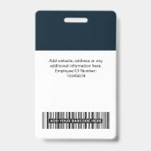 かわいい社員名写真スタッフラベル バッジ (裏面)