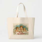 かわいい祈天使のトートバッグ ラージトートバッグ (正面)