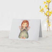 かわいい祈天使グリーティングカード カード (黄色い花)