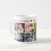 かわいい祖母の写真コラージュタイポグラフィ コーヒーマグカップ (正面左)