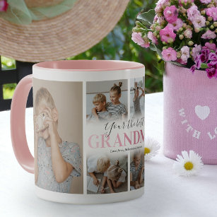 かわいい祖母の写真コラージュ マグカップ