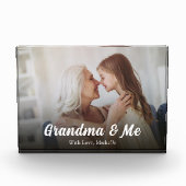 かわいい祖母の台本パーソナライズされた フォトブロック (正面)