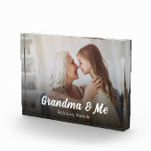 かわいい祖母の台本パーソナライズされた フォトブロック (右)