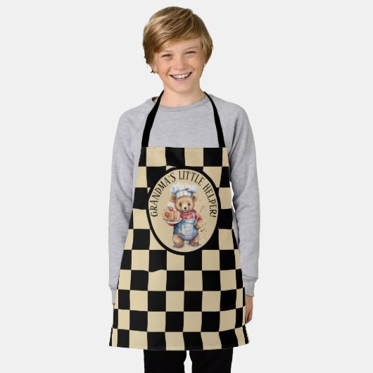 かわいい祖母の小さなヘルパー追加文字 エプロン (着用した状態)