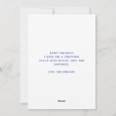 かわいい祖母雪だるまメリークリスマス シーズンカード (裏面)