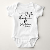 かわいい祖父母の妊娠がペットカスタム犬を明かす ベビーボディスーツ (正面)
