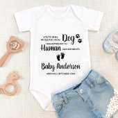 かわいい祖父母の妊娠発表 ベビーボディスーツ