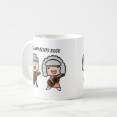 かわいい祖父母ロック祖父母の日パーソナライズ コーヒーマグカップ (正面左)
