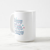 かわいい祝パステルの70歳の誕生日 コーヒーマグカップ (正面左)