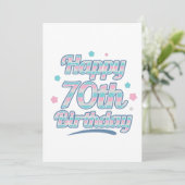 かわいい祝パステルの70歳の誕生日 セーブザデート (スタンド正面)