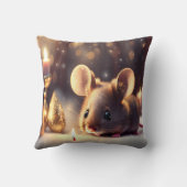 かわいい祝マウスのクリスマスカスタム クッション (裏面)