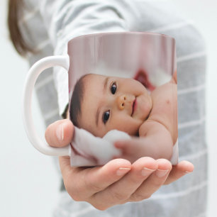 かわいい神の父になるベビー写真バプテスマ コーヒーマグカップ