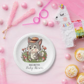 かわいい神秘的な狼の赤ちゃんシャワー ペーパープレート (パーティー)