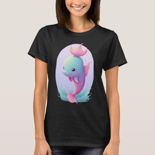 かわいい神秘的な魚 Tシャツ (正面)