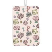 かわいい神経科学パターン カーエアーフレッシュナー (裏面)