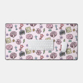 かわいい神経科学パターン デスクマット (キーボード&マウス)